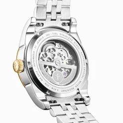 Clearance Automatikuhr mit 41 mm und schwarzem Zifferblatt im Bicolour-Look Herren Uhren|Uhren